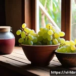 Home 16 홈메이드 술 전문가 인터뷰 - A rustic home fermentation setup for traditional Vietnamese fruit wine making, featuring fresh ripe ...